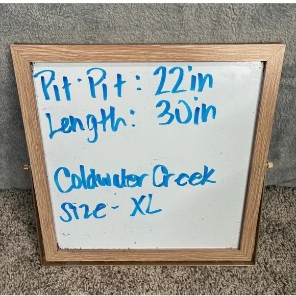 Coldwater Creek Linen Blend Crochet Lace Button Up Blouse XL Cottagecore Boho - Picture 8 of 8